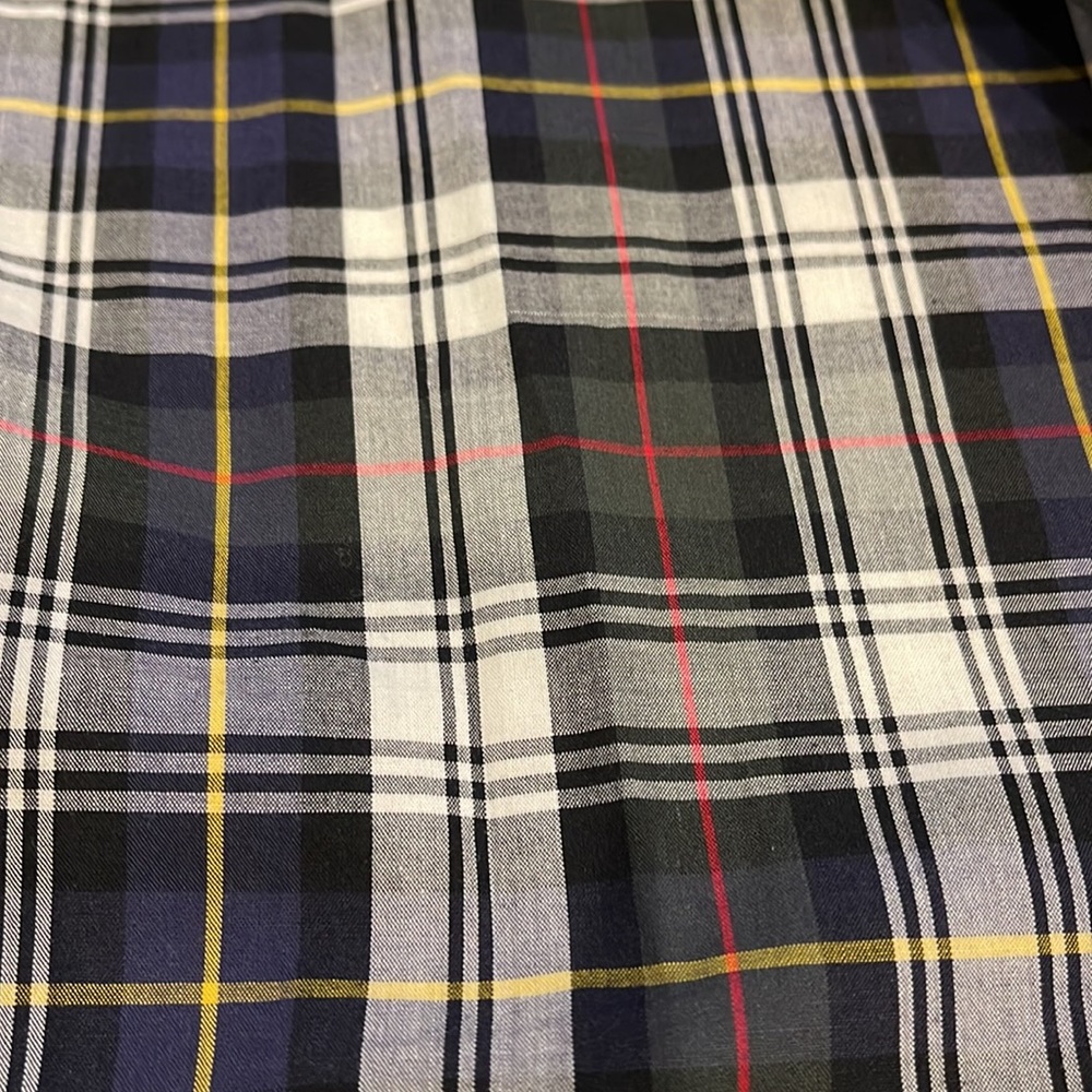 J. Crew Perfect navy tartan plaid shirt - Picture 12 of 12
